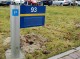 parking bollards with the place and car number