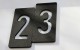 numbers, door plates in matte black