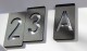 numbers, door plates in matte black