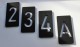 numbers, door plates in matte black