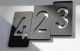 numbers, door plates in matte black