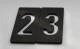 numbers, door plates in matte black