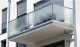 Frosted, sandblasted milky balcony foil. Professional installation.