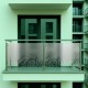 Frosted, sandblasted milky balcony foil. Professional installation.
