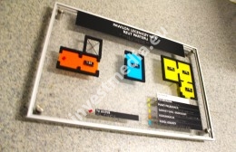 Typhlographic plate with colours for visually impaired people