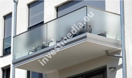 Frosted, sandblasted milky balcony foil. Professional installation.