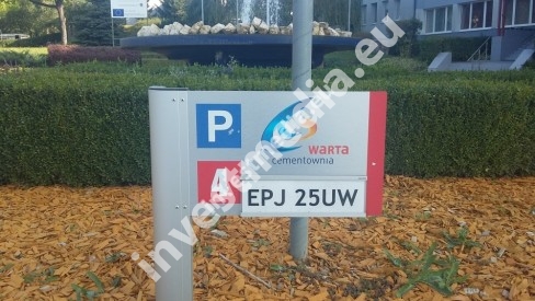 parking bollards with the place and car number