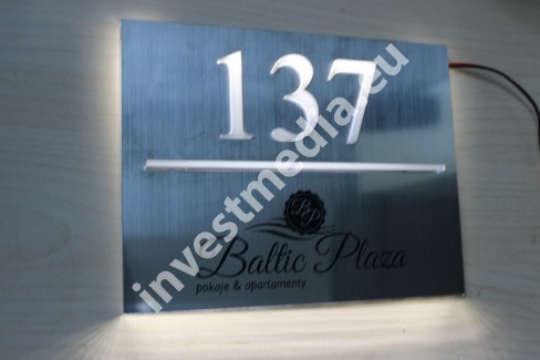 LED sign with a room number