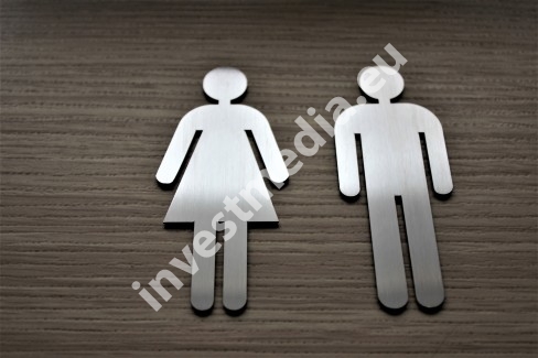 Stainless steel toilet symbols