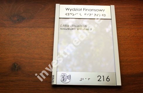 Tabliczka Braille NFC z wymienną kartką