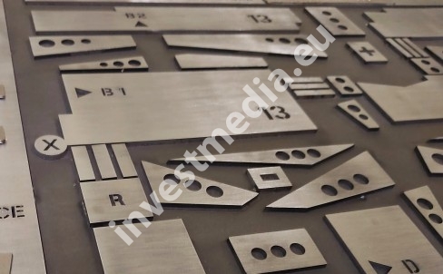 Typhlographic Plan made of Corten steel