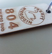 keychain from plywood material