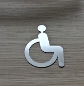 Stainless steel toilet symbols