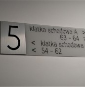 tablice na piętra z numerami mieszkań