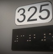 numbers for the blind on lockers in the gym