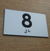 room number plate for the blind