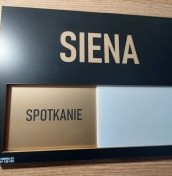 tabliczki sala konferencyjna z przesuwną płytką wolna zajęta