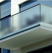 Frosted, sandblasted milky balcony foil. Professional installation.