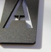 numbers, door plates in matte black