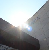 Logo litery na elewacje aluminium stal mosiądz