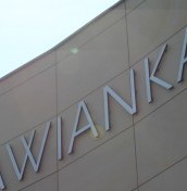 Logo litery na elewacje aluminium stal mosiądz