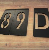 matte black door plate numbers
