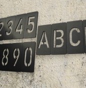 matte black door plate numbers