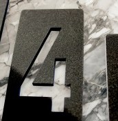 matte black door plate numbers
