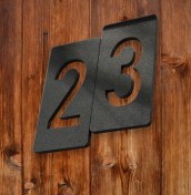 matte black door plate numbers